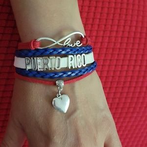 🇵🇷Puerto Rico Infinity Love Heart Bracelet